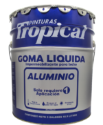 IMPERMEABILIZANTE TROPICAL GOMA LIQUIDA ALUMINIO 5 GL + COMPONENTE PRIMER + MASILLA 1/4