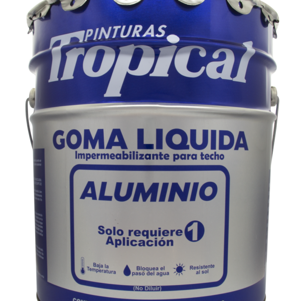 IMPERMEABILIZANTE TROPICAL GOMA LIQUIDA ALUMINIO 5 GL + COMPONENTE PRIMER + MASILLA 1/4