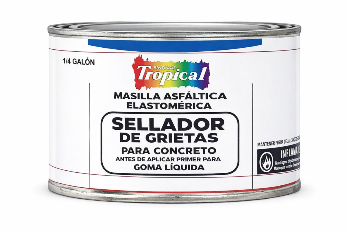 IMPERMEABILIZANTE TROPICAL GOMA LIQUIDA ALUMINIO 5 GL + COMPONENTE PRIMER + MASILLA 1/4 - Imagen 3